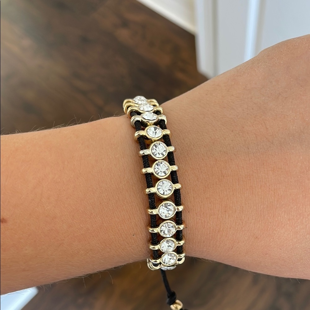 Juicy Couture AUTHENTIC Gold and Black Woven Bracelet
